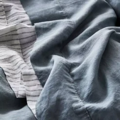 Antwerp Linen Flat Sheet - Cloud -Cozy Comfort Shop 1117255151 c