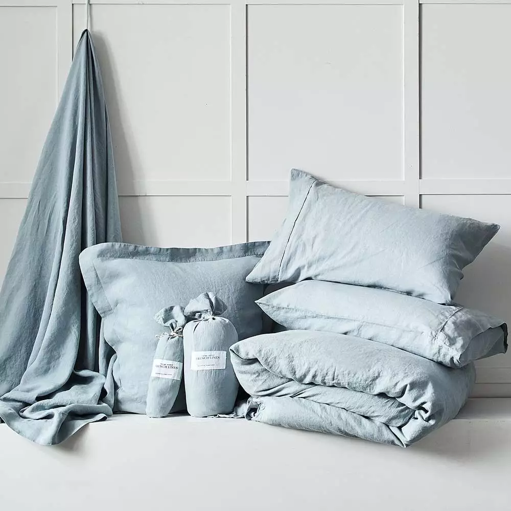 Antwerp Linen Quilt Cover - Cloud 5 Antwerp Linen Quilt Cover - Cloud - Image 3