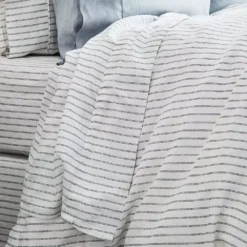 Antwerp Linen Quilt Cover - Charcoal & White -Cozy Comfort Shop 1117256304 c 1