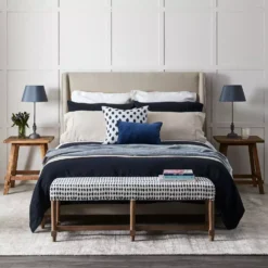 Antwerp Linen Quilt Cover - Ink -Cozy Comfort Shop 1117260229 c