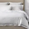 Parish Quilt Cover - Natural & White