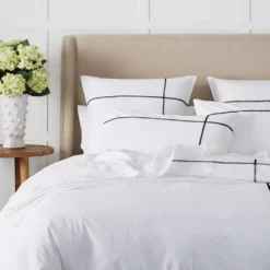 Metro Quilt Cover - White & Black -Cozy Comfort Shop 1117261416 d