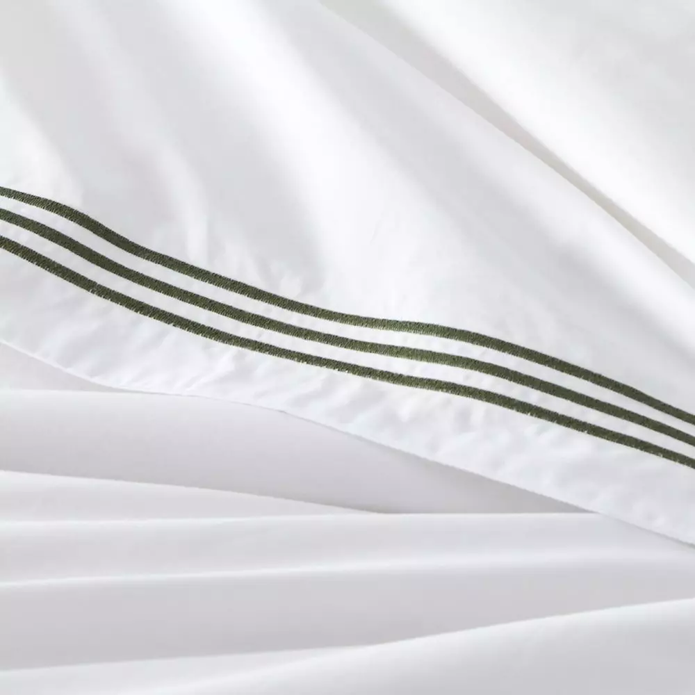 Chateau Quilt Cover - White & Forest 5 Chateau Quilt Cover - White & Forest - Image 3