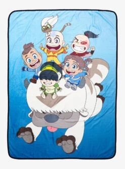 Avatar: The Last Airbender Flying With Chibi Gaang Throw - BoxLunch Exclusive