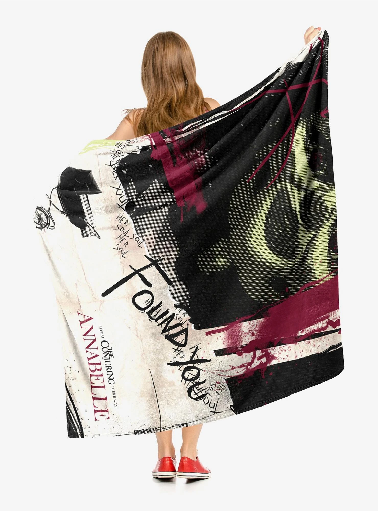 Annabelle Poster 2 Throw Blanket 4 Annabelle Poster 2 Throw Blanket - Image 2