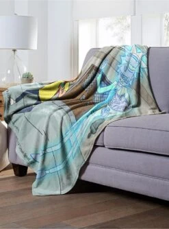 Rick And Morty Hologram Chicken Throw Blanket -Cozy Comfort Shop 19293490 av2