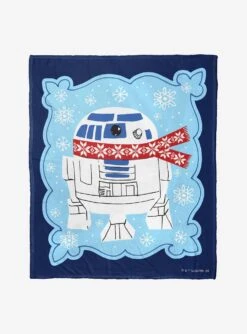 Star Wars Snowy R2D2 Throw Blanket