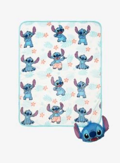 Disney Lilo & Stitch Tropical Stitch Pillow And Blanket Set -Cozy Comfort Shop 19426349 av3