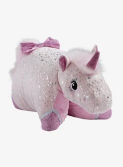 Sparkly Pink Unicorn Pillow Pet