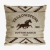 Yellowstone Dutton Ranch Woven Jacquard Pillow -Cozy Comfort Shop 19853204 hi