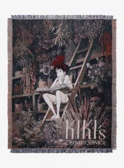Studio Ghibli Kiki's Delivery Service Kiki & Plants Tapestry Throw - BoxLunch Exclusive