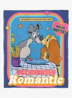 Disney Lady And The Tramp Romantic Dinner For Two Silk Touch Throw Blanket