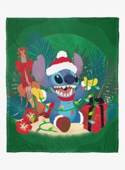 Disney Lilo & Stitch Hawaiian Holiday Silk Touch Throw Blanket