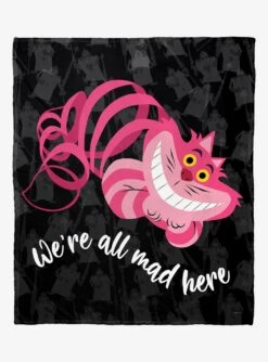 Disney Alice In Wonderland Crazy Like A Cheshire Silk Touch Throw Blanket