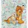 Disney Bambi 80Th Celebration Botanical Duo Silk Touch Throw Blanket -Cozy Comfort Shop 20791176 hi